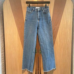 & Other Stories | Cropped Kick Flare Raw Hem Denim | Size 26*